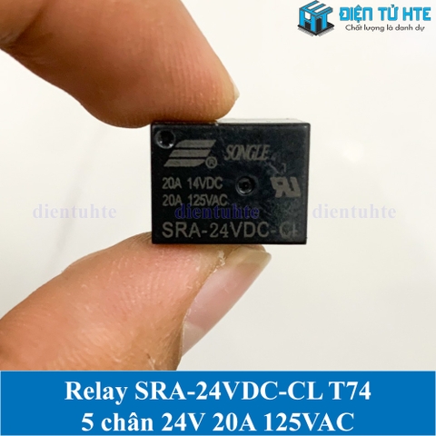 Relay SRA-24VDC-CL 24V 5 chân T74 chính hãng SONGLE