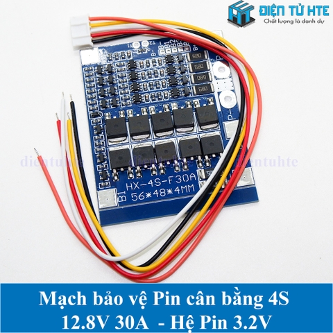 Mạch bảo vệ Pin cân bằng 4S 12.8V 30A (Hệ Pin 3.2V)