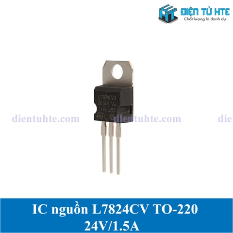 IC ổn áp nguồn 24V L7824CV 7824 chân cắm TO-220 loại tốt