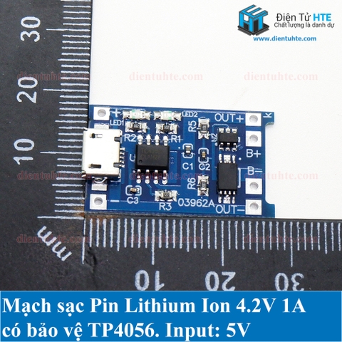 Mạch sạc Pin Lithium Ion 1A 4.2V TP4056 có bảo vệ