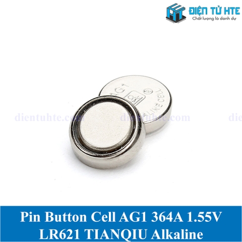 Pin cúc áo TIANQIU AG1 LR621 364A SR621 1.55V Alkaline (Trong vỉ)