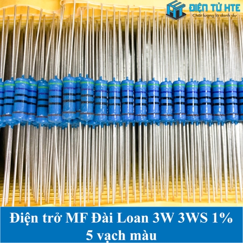 Điện trở MF Đài Loan 3W 3WS (Size nhỏ) 5 vạch màu 1%