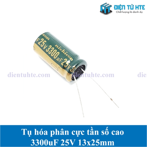 Tụ hóa tần số cao 3300uF 25V 13x25mm