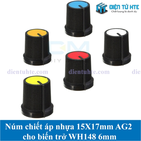 Núm chiết áp nhựa 15X17mm AG2 cho WH148 6mm