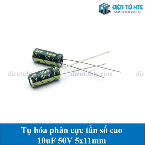 Tụ hóa tần số cao 10uF 50V 5x11mm