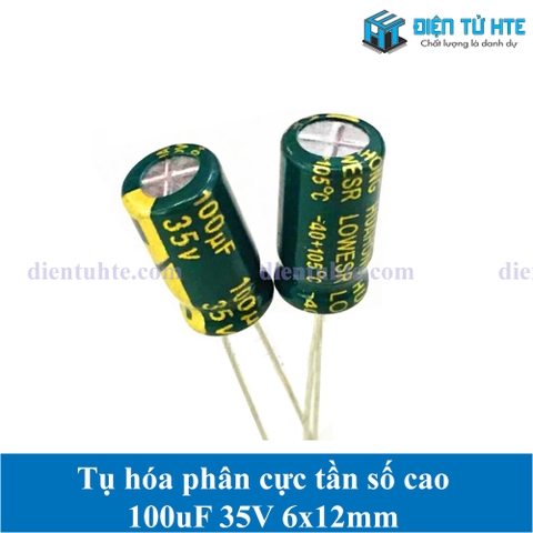 Tụ hóa tần số cao 100uF 35V 6x12mm