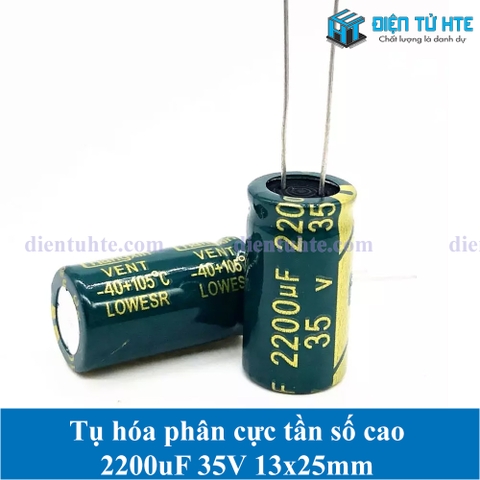 Tụ hóa tần số cao 2200uF 35V 13x25mm