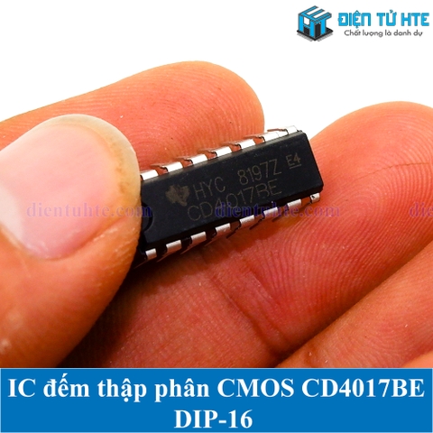 IC đếm thập phân CD4017BE 4017 chân cắm DIP-16