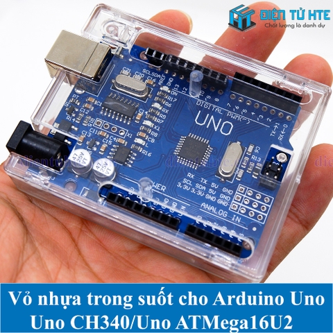 Vỏ hộp bảo vệ Arduino Uno nhựa trong suốt