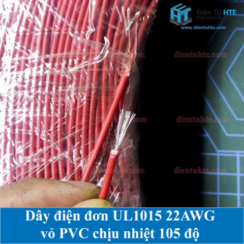 Dây điện 1015 22AWG 17/0.12TS OD 2.4mm vỏ PVC 105 độ