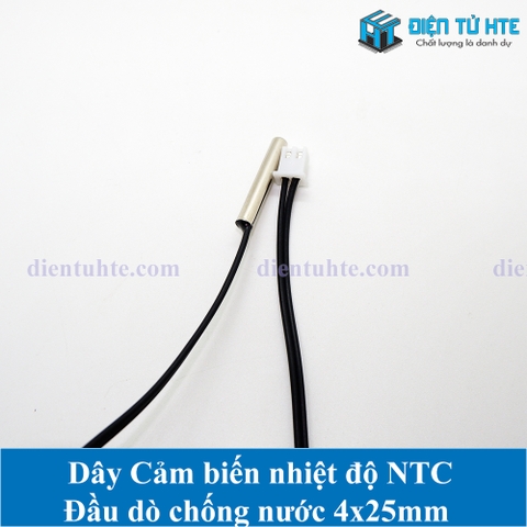 Dây cảm biến NTC 10K 1% B3950 đầu dò 4x25mm dài 1 mét