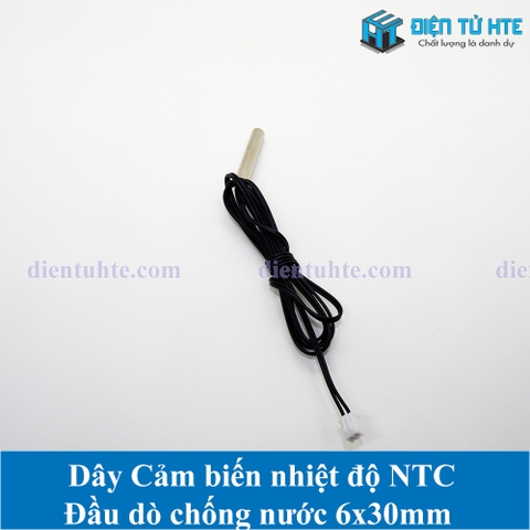 Dây cảm biến NTC 10K 1% B3435 đầu dò 6x30mm dài 1 mét