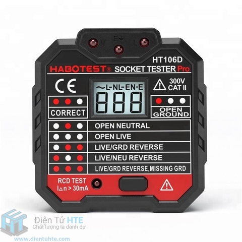 Thiết bị kiểm tra ổ cắm và test RCD HABOTEST HT106