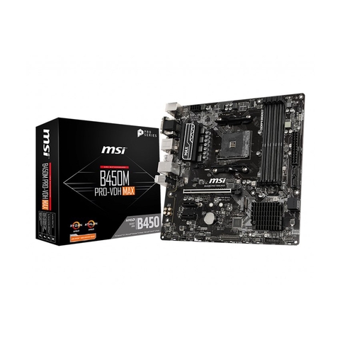 MAINBOARD MSI B450M PRO VDH MAX (AMD B450, SOCKET AM4, M-ATX, 4 KHE RAM DDR4)