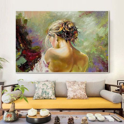 0012PN Tranh Canvas Phòng Ngủ Cô Gái