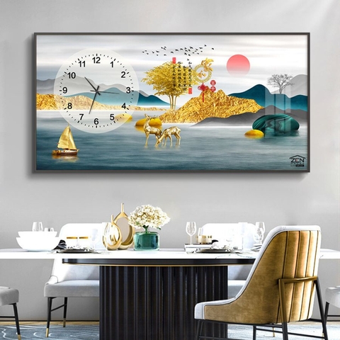 ĐH10 Tranh Tráng Gương Đồng Hồ