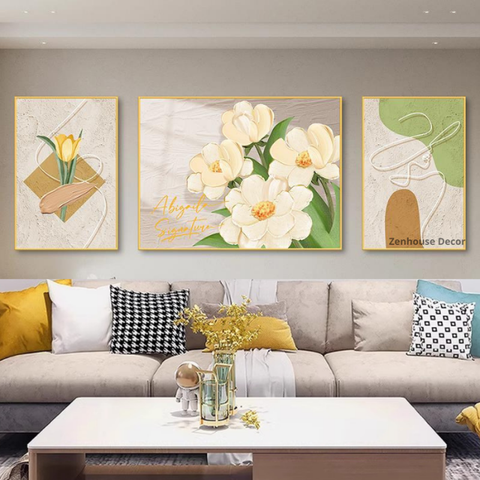 CV07 Bộ 3 Tranh Canvas Phòng Khách