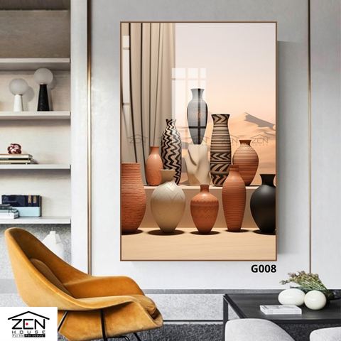 BG09 Tranh Tráng Gương Bình Gốm