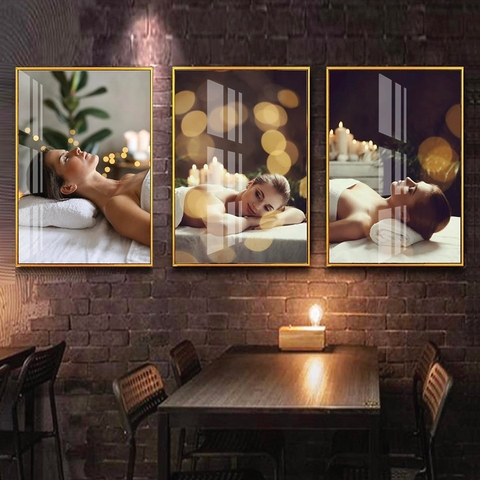 17SPA Tranh Tráng Gương Cô Gái Spa