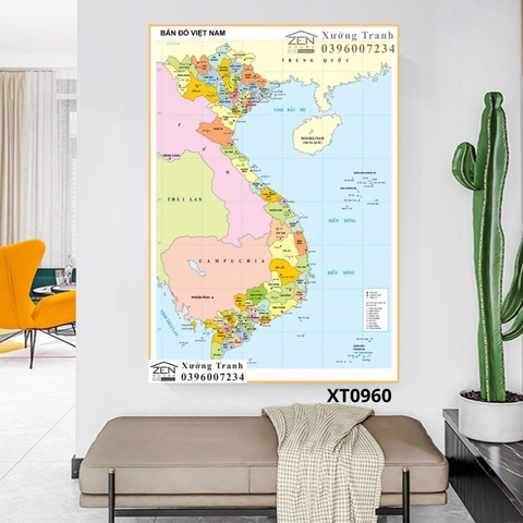 BD01 Tranh Bản Đồ Việt Nam