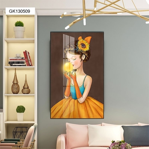 0014ZN Tranh Tráng Gương Phòng Ngủ Cô Gái