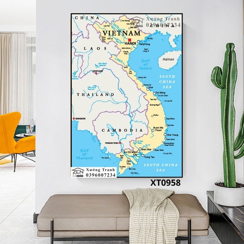 BD02 Tranh Bản Đồ Việt Nam