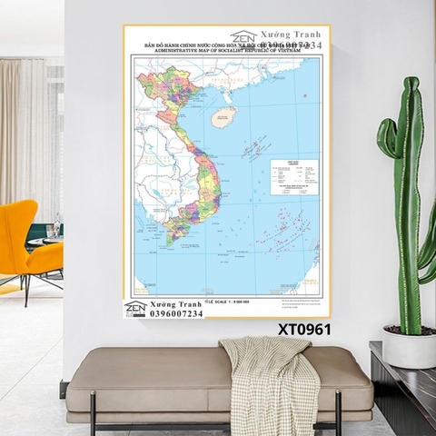 BD03 Tranh Bản Đồ Việt Nam