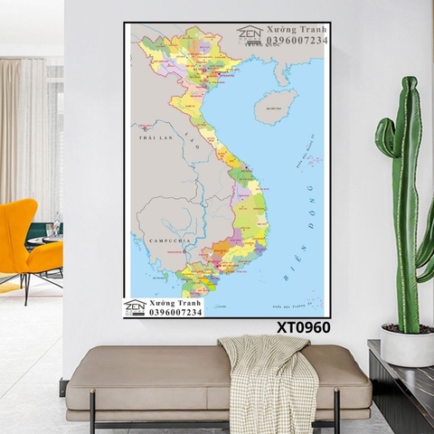 BD04 Tranh Bản Đồ Việt Nam