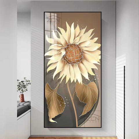 HD001 Tranh Tráng Gương Hoa Hướng Dương