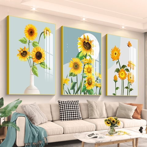 24HD Tranh Tráng Gương Hoa Hướng Dương