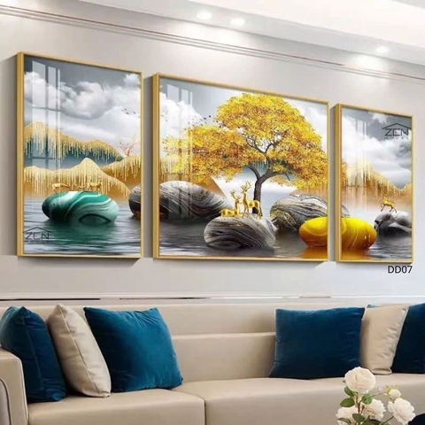 KD25 Tranh Khảm Đá Pha Lê Hươu