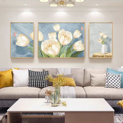 CV10 Bộ 3 Tranh Canvas Phòng Khách