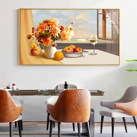 024ZA Tranh Tráng Gương Phòng Ăn Hoa Quả