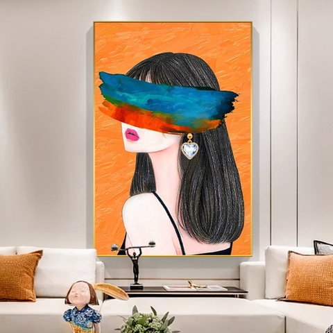 04ZG Tranh Tráng Gương Cô Gái