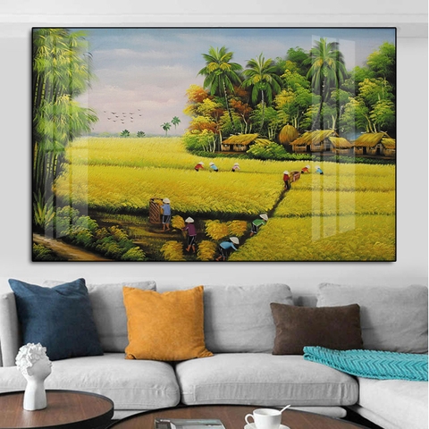 0028ZK Tranh Tráng Gương Phong Cảnh Quê Hương