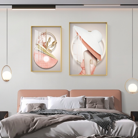 058ZN Tranh Tráng Gương Treo Tường Phòng Ngủ Bộ 2 Bức