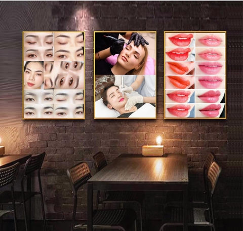 0003PX Tranh Treo Tường Tráng Gương Phun Xăm Thẩm Mỹ