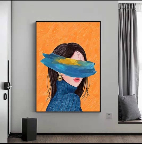 05ZG Tranh Tráng Gương Cô Gái