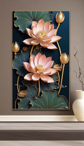MDd04 Hoa Thiết Kế 3 Chiều Tráng Gương