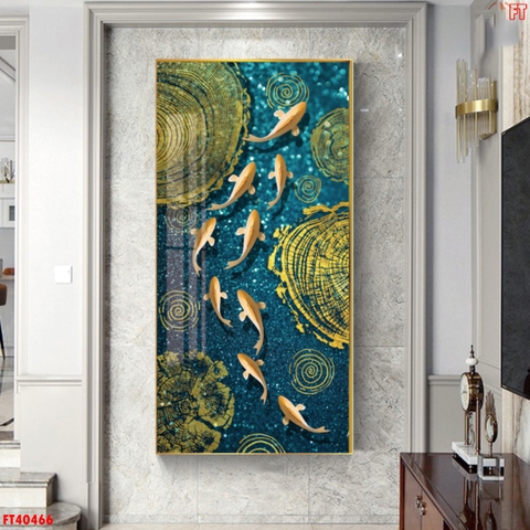 29CC Tranh Tráng Gương Cửu Ngư Quần Hội