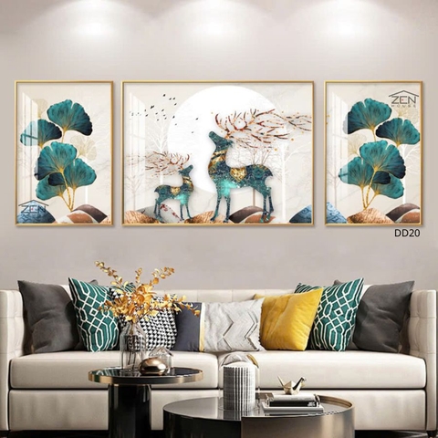 KD21 Tranh Khảm Đá Pha Lê Hươu
