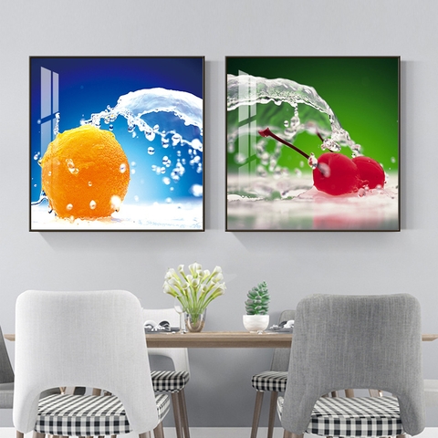 018ZA Tranh Tráng Gương Phòng Ăn Hoa Quả