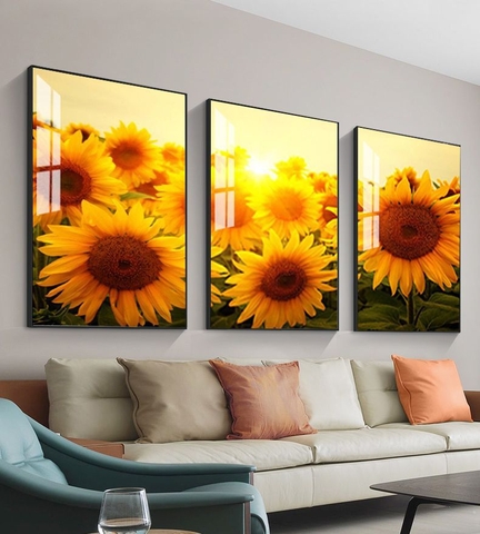 01HD Tranh Tráng Gương Hoa Hướng Dương