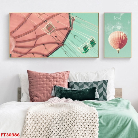 0007ZN Tranh Tráng Gương Phòng Ngủ Khinh Khí Cầu