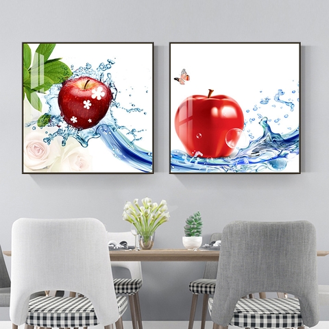 016ZA Tranh Tráng Gương Phòng Ăn Hoa Quả