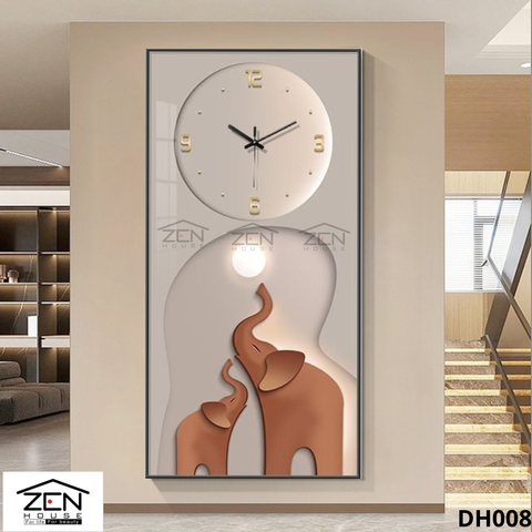 DH07 Tranh Tráng Gương Đồng Hồ