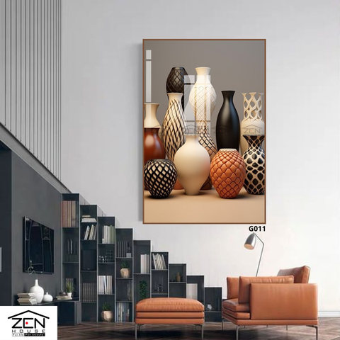 BG06 Tranh Tráng Gương Bình Gốm