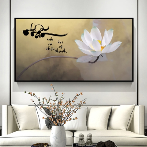 005HS Tranh Tráng Gương Hoa Sen