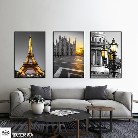 664PK Tranh Phong Cảnh Châu Âu