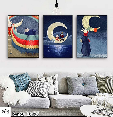 444PN Tranh Canvas Treo Tường Phòng Bé
